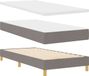 vidaXL Boxspring bed met hoofdeinde Taupe 200 x 90 cm Stof