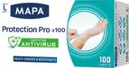 Mapa Beschermende handschoenen Pro van vinyl, waterdicht/latexvrij, gecertificeerd diefstalbeveiliging, robuust, veelzijdig inzetbaar, box met 100 stuks, maat L, 1 stuk