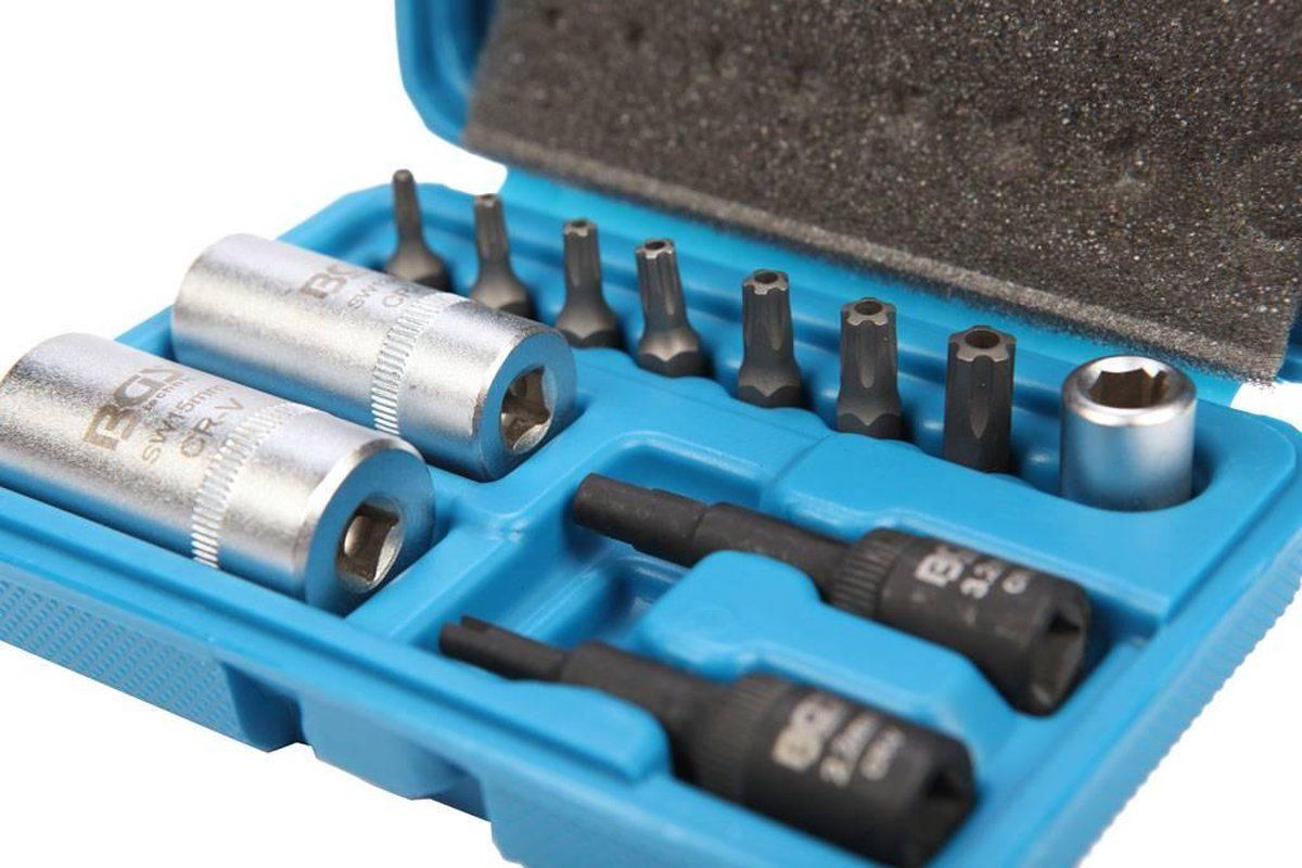 BGS Airco gereedschap 12 delig - Zwart, Blauw