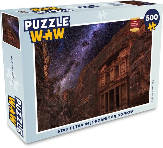 MuchoWow Puzzel Stad Petra in Jordanie bij donker - Legpuzzel - Puzzel 500 stukjes