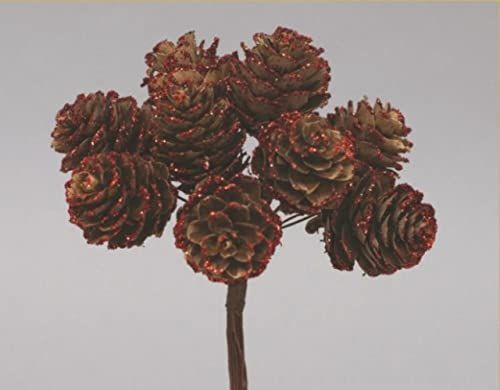 euronatale Natuurlijke stiften 2,5 cm rode glitter, zoals foto, uniek - 8019959395275