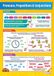 Poster Daydream Education Poster met Engels opschrift "Pronouns Prepositions & Conjunctions", glanzend papier, 850 mm x 594 mm (A1), spraakposter voor klaslokalen, educatieborden