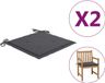 vidaXL Tuinstoelkussens 4 stuks 50x50x3 cm Oxford stof antracietkleurig