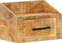 vidaXL Nachtkastje met lade Bruin 40 x 30 x 30 cm Massief Mango Hout