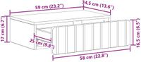 vidaXL Wandgemonteerde Zijtafel Betongrijs 59 x 34,5 x 17 cm