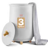 VEVOR 20L verwarmde handdoek LED-licht, grote dekenwarmers voor badkamer, 20/40/60/90 minuten automatische uitschakeling en temperatuurinstelling, voor spa, huis, aanrecht, vloer, grijs