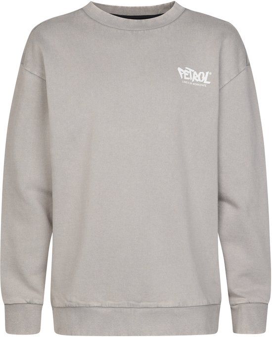 Petrol Industries Jongens Sweater met print steelbrook - Zwart - Maat 164