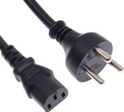 Allteq Apparaatsnoer C13 naar Denemarken stekker - Zwart - 2 meter