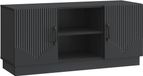 vidaXL TV-kast 102 x 34,5 x 47 cm Zwart Bewerkt hout