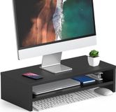 FITUEYES Monitorstandaard met 2 niveaus, 54 x 25,5 cm, zwart