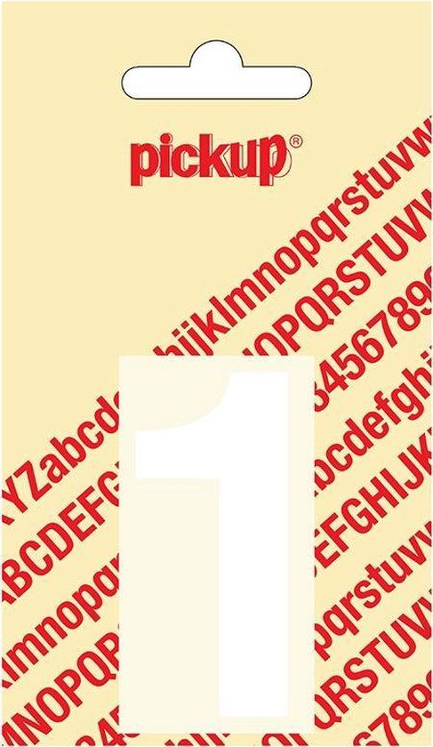 Pickup Plakcijfer Helvetica 60 mm - Wit