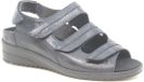 Durea 7426 219 1471 K Blauwe Platte Sandalen Dames Leer Breedte K