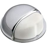Amig - Zelfklevende deurstopper - 50 mm diameter - Model 402 - Verchroomd staal - Wit rubber - Vloermontage