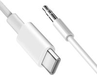 Maxxions USB C naar 3.5mm Jack Kabel - Audio - Aux - 1 Meter - Wit