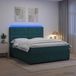 Maison Exclusive - Lit boxspring à LED avec matelas, vert foncé, 180 x 200 cm, velours