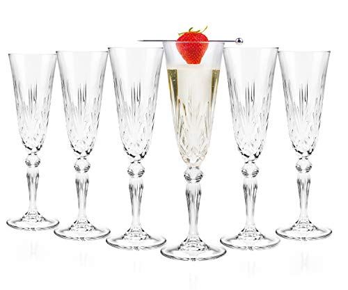 RCR Melodia Champagne Glazen - 160 ml - Set van 6