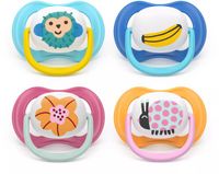 PHILIPS AVENT Avent Ultra Air Happy 2 Orthodontische Fopspenen 6-18 Maanden (Modellen : Aap en banaan)