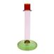 Nieuwigheid Hoge Glazen Kandelaar Houder | Hedendaagse Kerst Tafeldecoraties | Ideaal kerstcadeau | Gebruik als Home Decor, Kous Filler, Secret Santa | | Maat: 19cm -Oranje - Roze - Groen