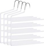 Merkloos Songmics Broekhanger, set van 4, ruimtebesparend, open uiteinde, antislip