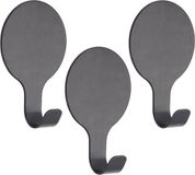 Tendance Plakhaakje rond - 3 stuks - Zwart - RVS