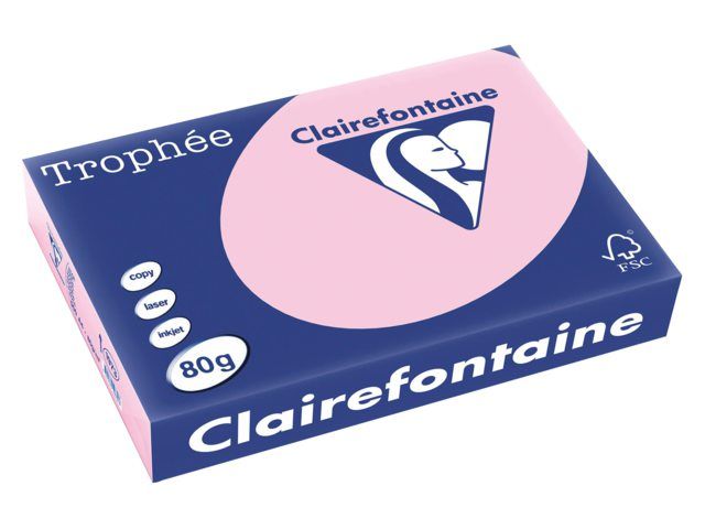 Trophee Kopieerpapier A4 80gr rose 500vel