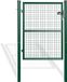 Sans marque Porte de jardin en métal - Portail de clôture - Sécuriser le jardin - Acier galvanisé - 106x130 cm - Vert mousse