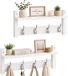 Merkloos Relaxdays Wandkapstok - 2 stuks - Wit