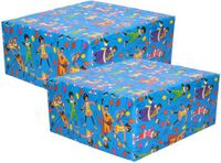 Club van Sinterklaas Cadeaupapier - Blauw - 3 Rollen
