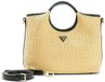 GUESS schoudertas Kirsten Mini Satchel Natural / Black beige
