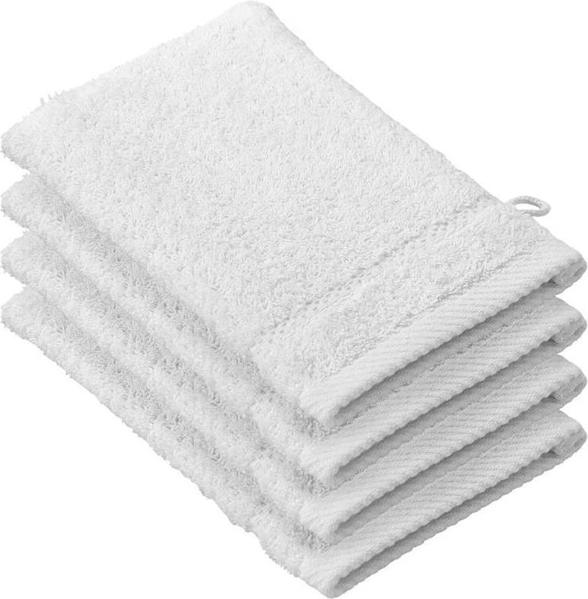 De Witte Lietaer Washandjes Stephanie 15 X 21 Cm Wit 4 Stuks