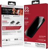 ZAGG Protecteur d'écran Convient pour Apple iPhone 18 Pro Max | Privacy XTR | Verre de confidentialité | Installation facile | Antibactérien