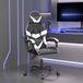 VidaXL Fauteuil de jeu similicuir noir et blanc