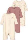 NAME IT NBNNIGHTSUIT 3P AOP NOOS Baby Pyjamas Unisex Buttercream Gebloemd Lange mouw 86
