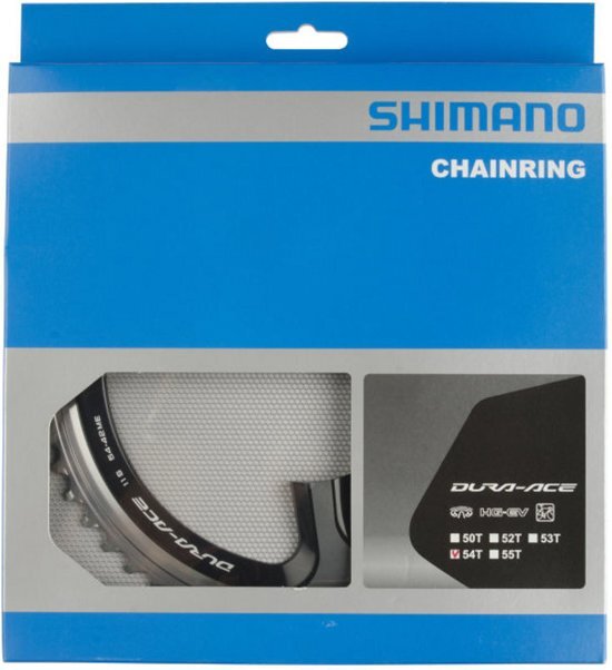 Shimano Dura-Ace FC-9000 kettingblad 11-speed ME zwart/zilver Uitvoering 54 tanden