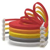 1aTTack.de 2m - 5 kleuren (01) - Cat.6 platte netwerkkabel Cat6kabel ultra platte Cat.6 patchkabel 1000 Mbit/s Gigabit LAN (RJ45) slanke micro