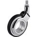 Roulette pivotante Ø 60 mm zamak chromé à tige filetée
