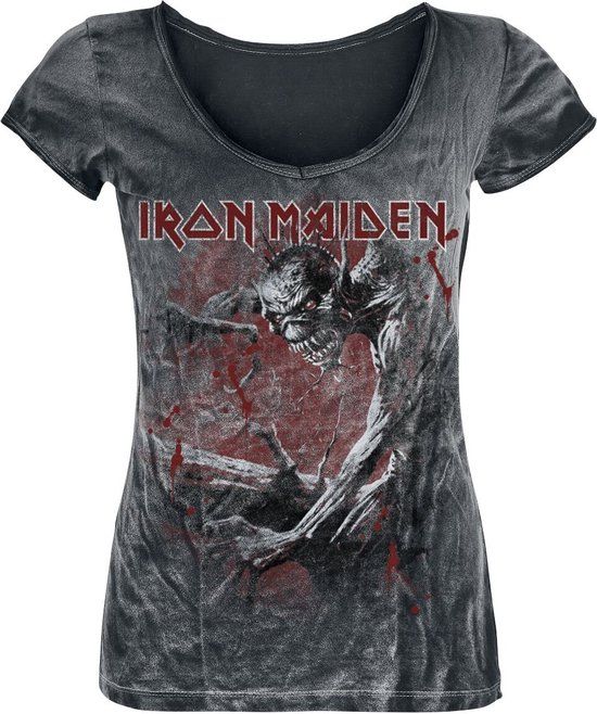 Iron Maiden Fear Of The Dark Vintage Dames T-shirt - zwart/used look - M
