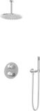 Hotbath Buddy - Inbouw Regendoucheset - Thermostatisch - Plafondbuis 15 cm - Hoofddouche 250 mm - Staafhanddouche - met 2-Weg Stop-Omstel - Waterbesparend - V01