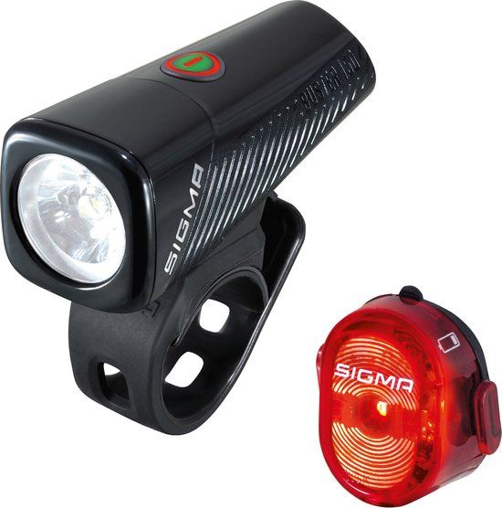 Sigma BUSTER 150 USB LED Fiets Verlichtingset - 150 Lumen + Nugget II achterlicht - Zwart