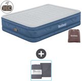 Bestway luchtbed - 2-Persoons - 152 x 203 x 46 cm - Grijs - Inclusief pomp en Hoeslaken