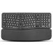 Perixx PERIBOARD-636DE Ergonomische draadloze compacte toetsenbord, Stille toetsen, 2.4G technologie, Afneembare polssteun, DE QWERTZ