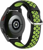 By Qubix Qubix Garmin Forerunner 55 / 245 / 645 - Siliconen sportbandje met gesp - Zwart + groen