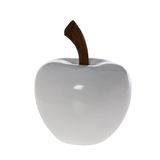 DRW Decofiguur appel van keramiek, 30 x 40 cm, wit