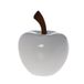 DRW Decofiguur appel van keramiek, 30 x 40 cm, wit