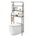 Haloyo® Étagère de salle de bain, meuble de rangement au-dessus des toilettes WC avec 3 tablettes, pour salle de bain, toilettes, balcon, 47x26x160cm - Noir
