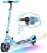 RCB Trottinette électrique pour enfants, 6-12 ans, écran LED, lumières néon, hauteur et vitesse réglables, 6,5 kg, pliable