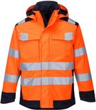 Portwest Modaflame Rain multinormen Arc jack MV70 - Oranje/Marine - XXL