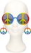 Widmann Set de déguisement Sixties/Hippie/Flower Power Boucles d'oreilles Peace et lunettes de soleil