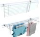 Foxydry Duo 118 cm – Étendage pliable pour balcon intérieur et extérieur, robuste et peu encombrant, en aluminium et acier, blanc