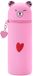 Merkloos Kawaii Etui Doux Silicone - 2-en-1 Boîte à crayons pour écoliers - Rose